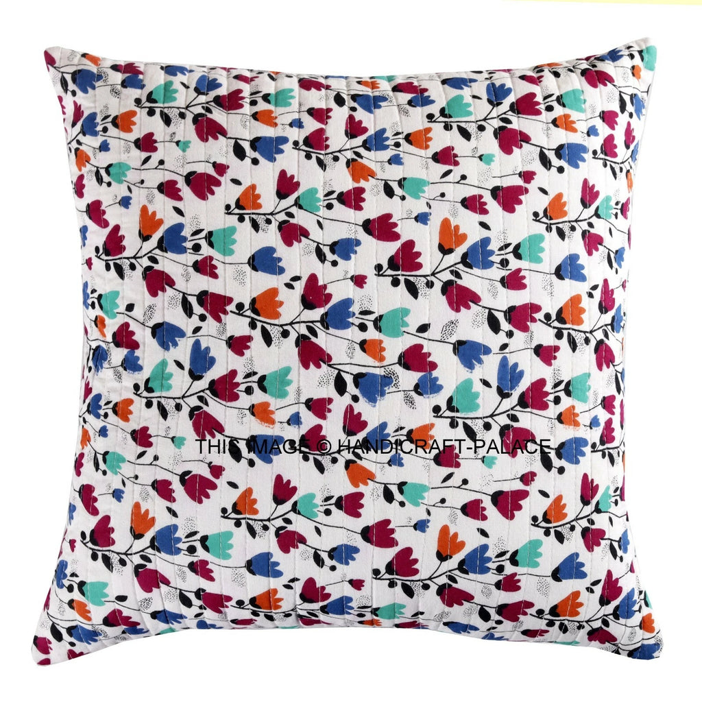 Indian Handmade Kantha Cotton Cushion Cover Bed Pillow Cases Sofa Throw-16"