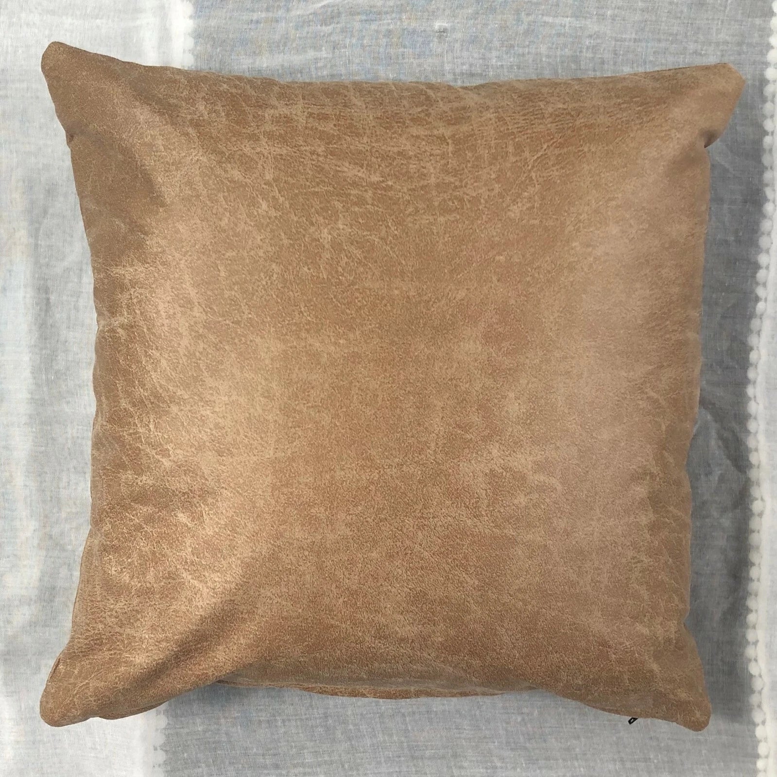 Premium Faux Distressed Leather Cushion Cover Handmade Pillow Case Sofa Bed