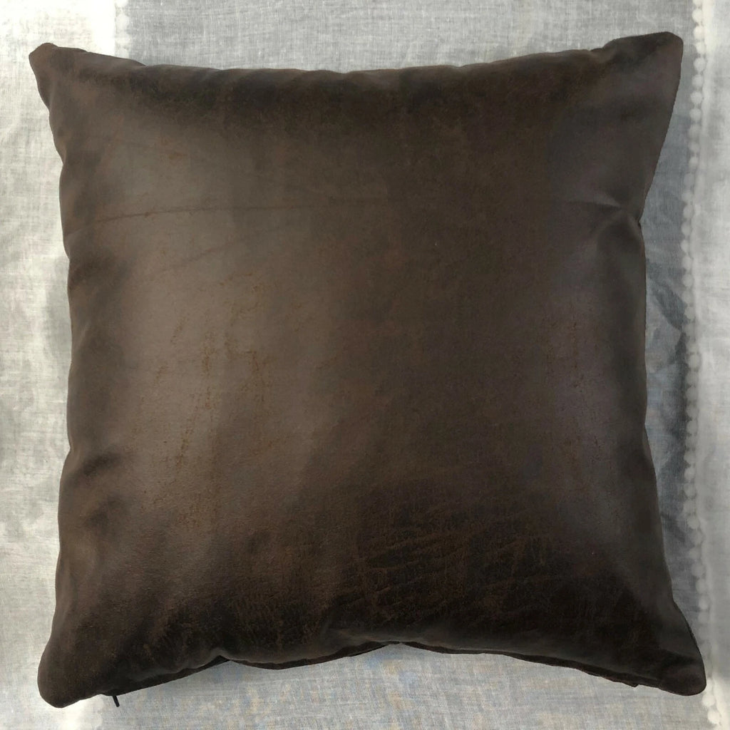 Premium Faux Distressed Leather Cushion Cover Handmade Pillow Case Sofa Bed