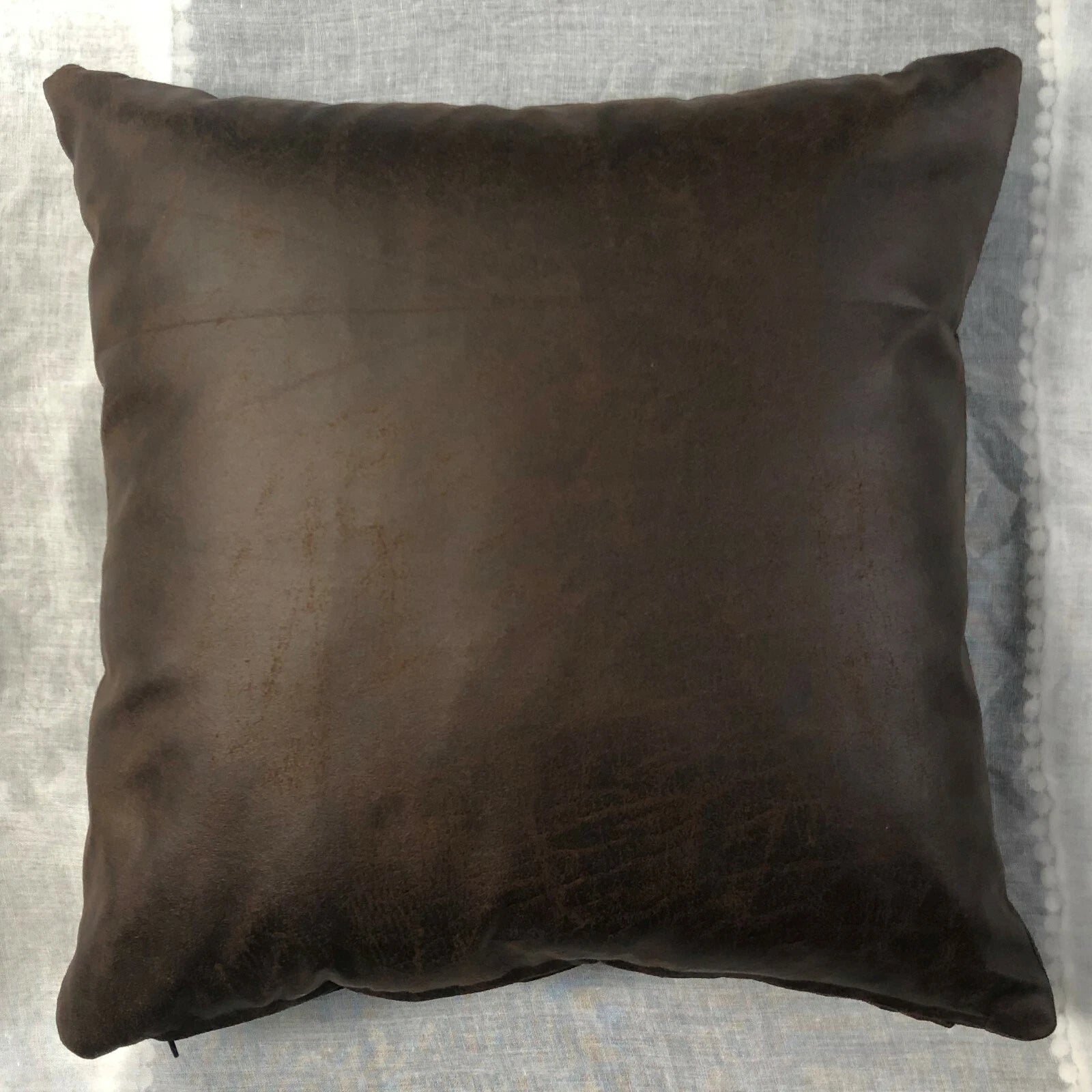 Premium Faux Distressed Leather Cushion Cover Handmade Pillow Case Sofa Bed
