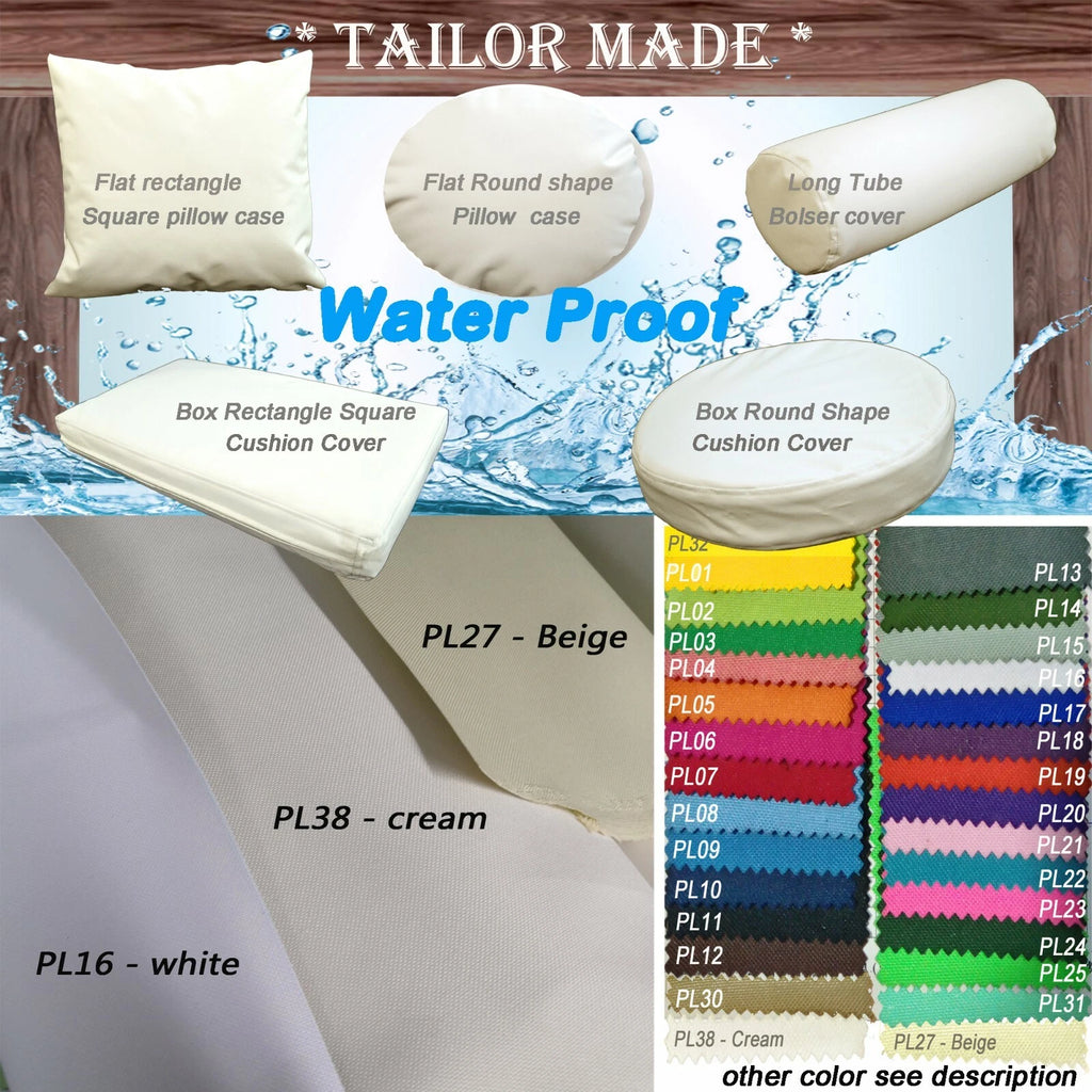 PL38-TAILOR MADE Cre-White Outdoor Waterproof Sun Umbrella Patio sofa seat cover