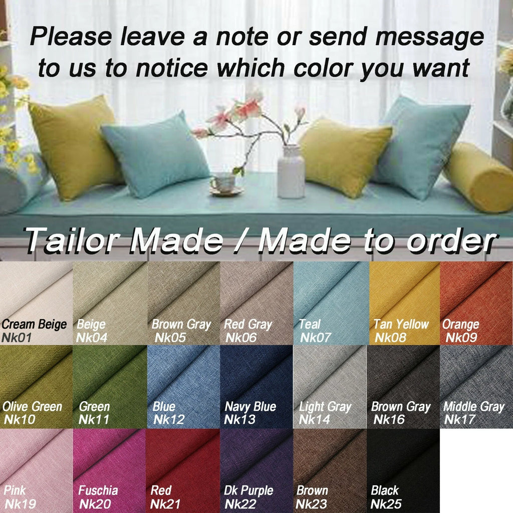 Tailor Made*COVER*Linen cotton Blend sofa patio cushion pillow case custom *Nk