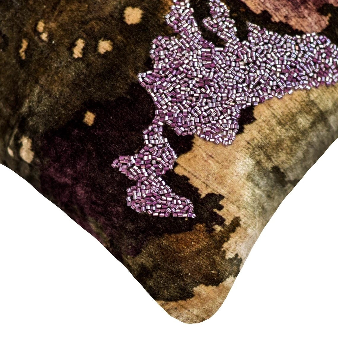 Sofa Pillow Cover Purple Bed Decor Velvet Fabric - Flora N Fauna