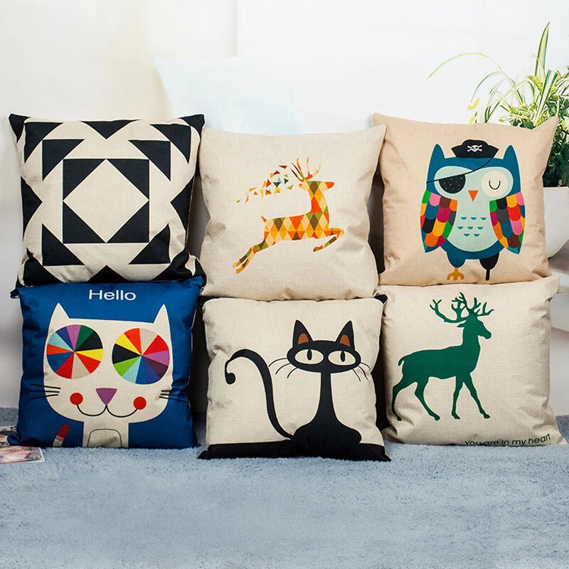 20" x 20" Linen Blank Sublimation Pillow Case Cushion Cover Home Car Sofa Decor