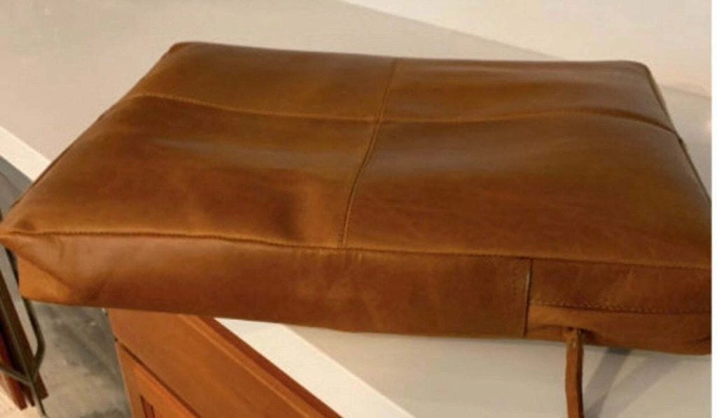 NOORA Customized Genuine Leather Seat Cushion Cover, Dining Cushion, Table Seat