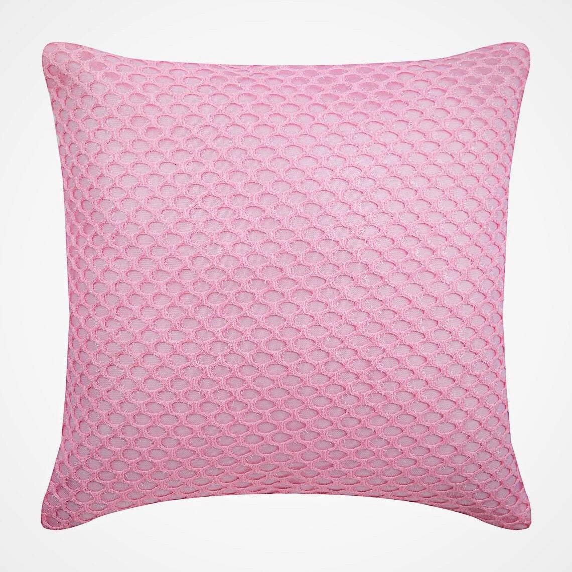 Couch Pillow Cover Pink 16"x16", Bed Decor Taffeta Solid Color - Pink Beehive