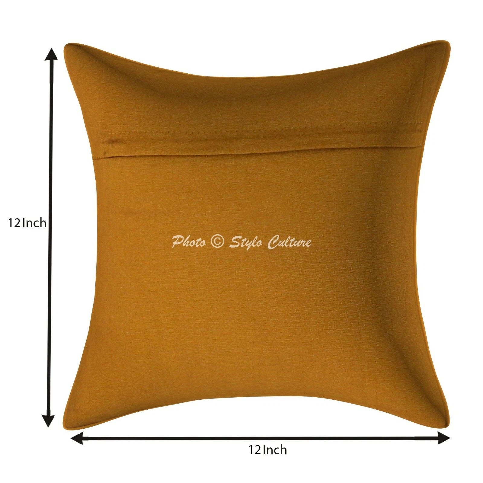 Indian Sofa Cushion Cover Handmade Brocade Silk Pillow Case Cover Throw 12 X 12"