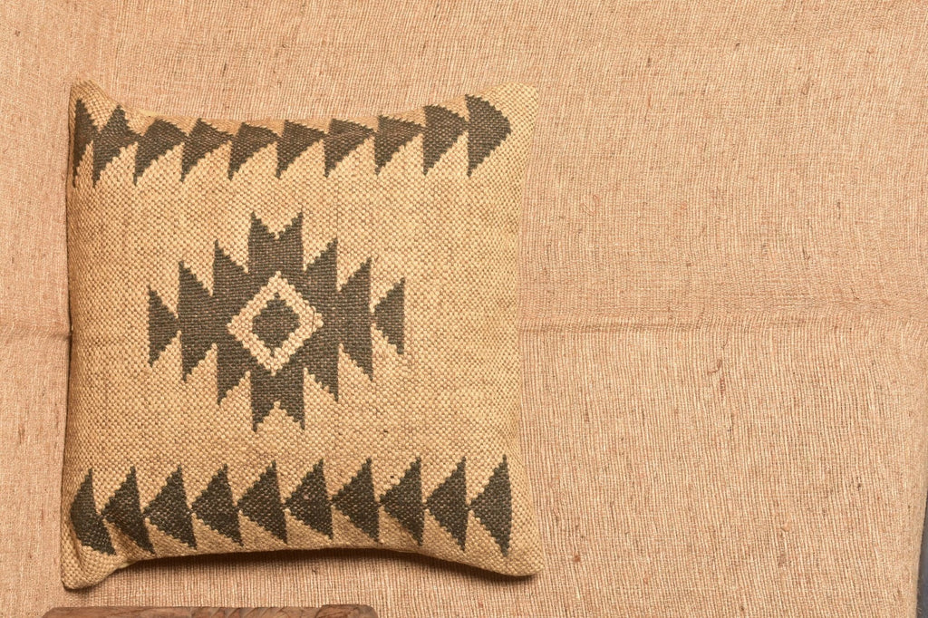 Indian Jute Wool Kilim Cushion Cover Vintage Look Your Home Pillow cover throw