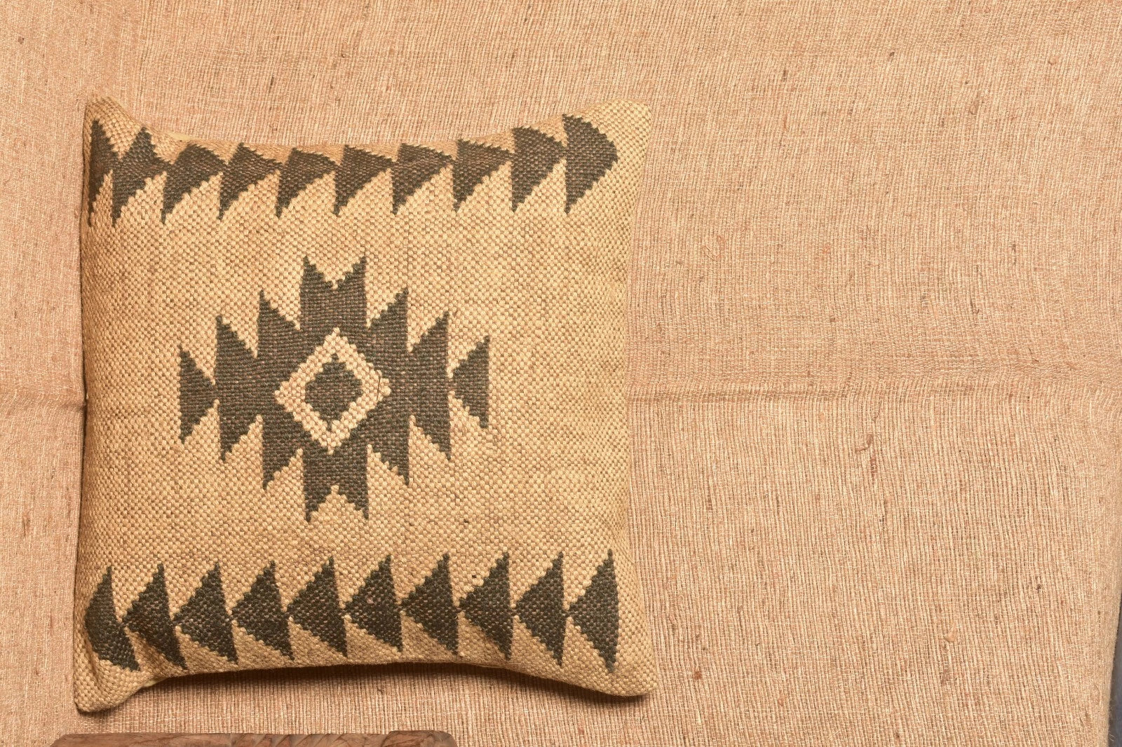 Indian Jute Wool Kilim Cushion Cover Vintage Look Your Home Pillow cover throw