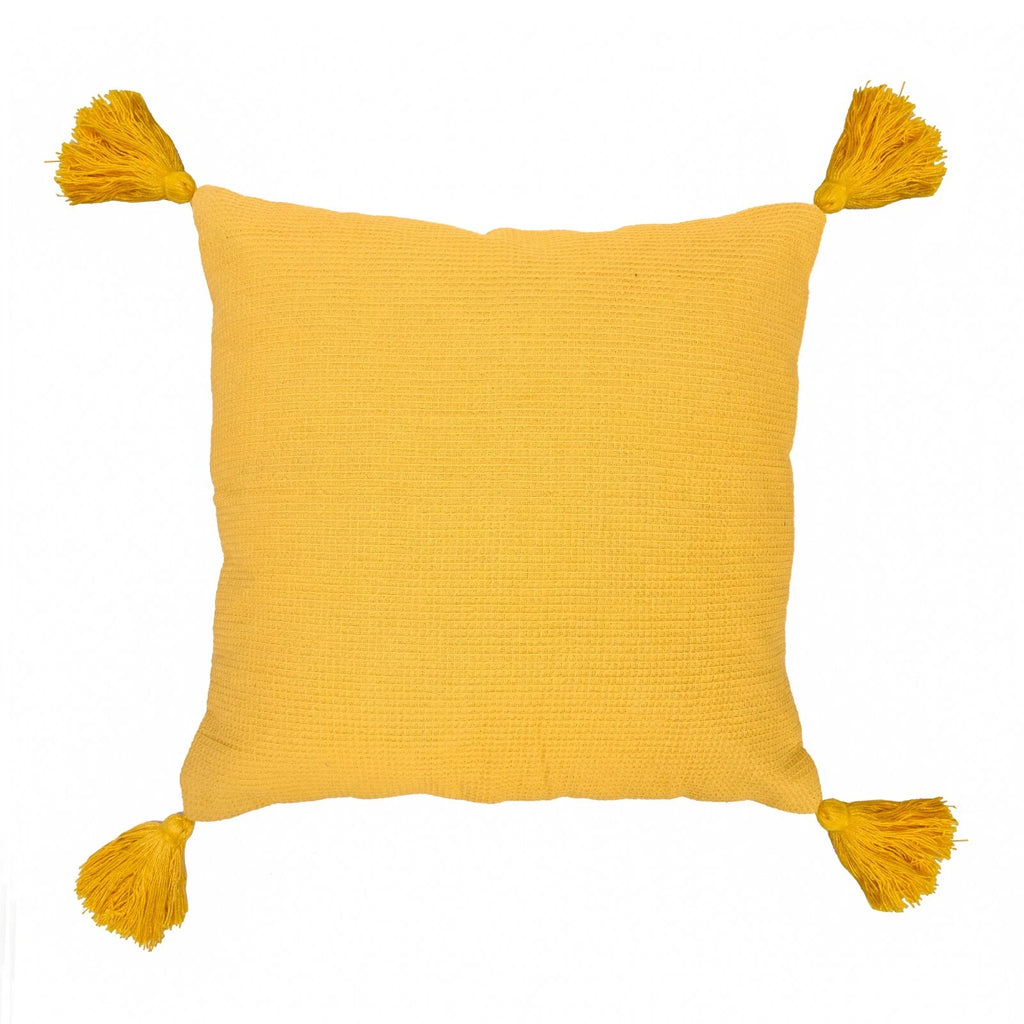 Solid Cushion Cover Cotton Pillowcase Home Sofa Bed Decor Pillows with Tassels