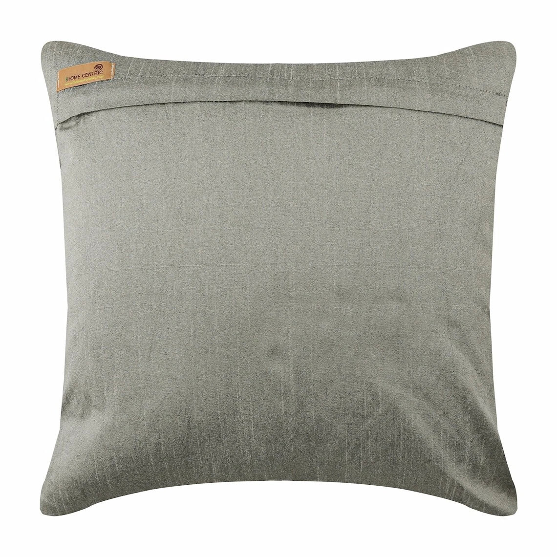 Couch Pillow Case Silver 16"x16", Bed Decor Silk Fabric - Silver Glamor