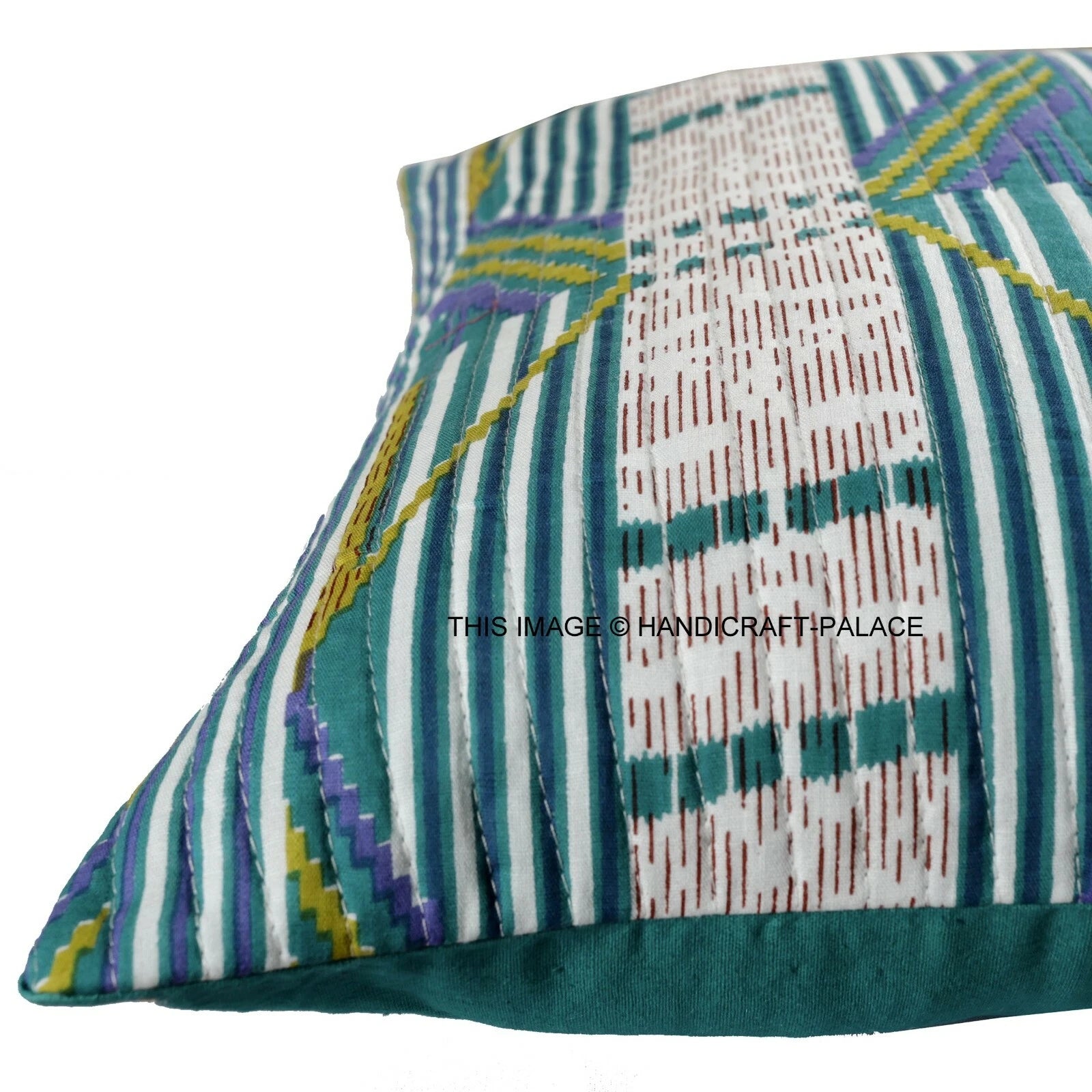 Indian Handmade Kantha Cotton Cushion Cover Bed Pillow Cases Sofa Throw-16"
