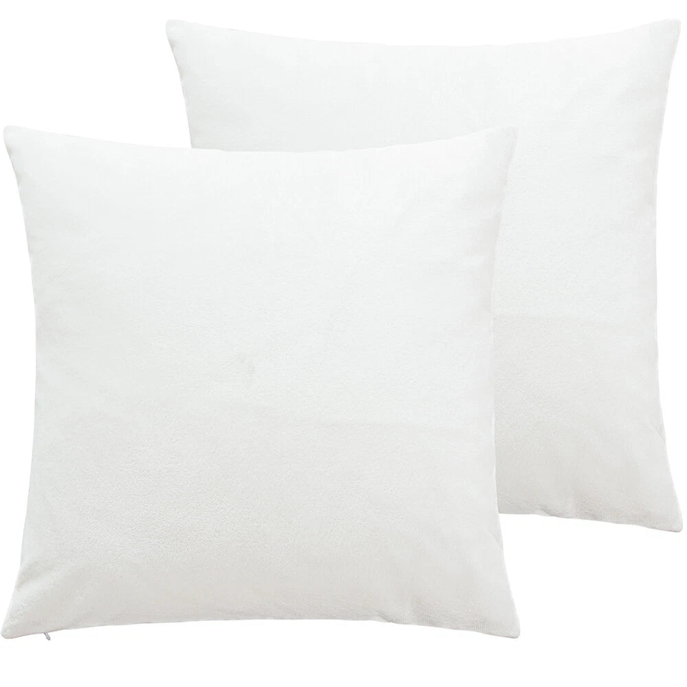 Pack of 2 Velvet Euro Square Throw Pillow Covers Sofa Home Decor Cushion Cover