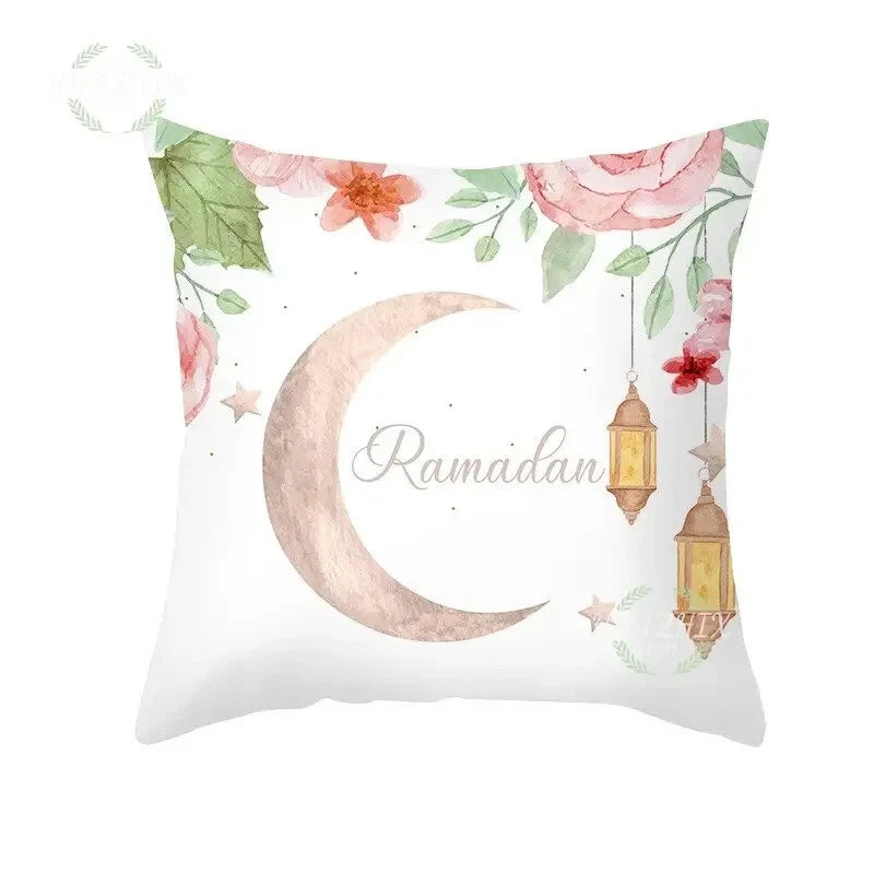 Ramadan Decoration Pillowcase Mosque Muslim Pillow Family Sofa Bed Eid Mubarak