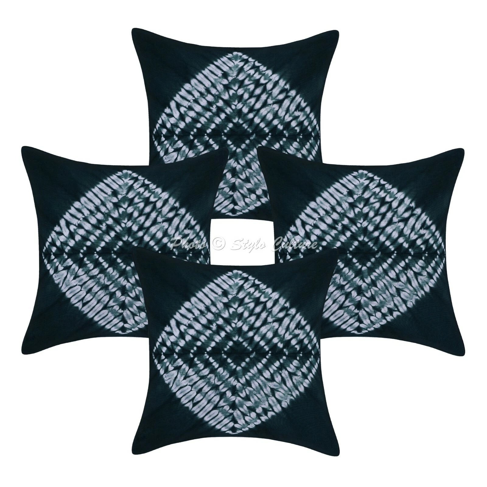 Ethnic Cushion Cover Indian Handmade Shibori Shibori Hippie Sofa Car Pillow Case