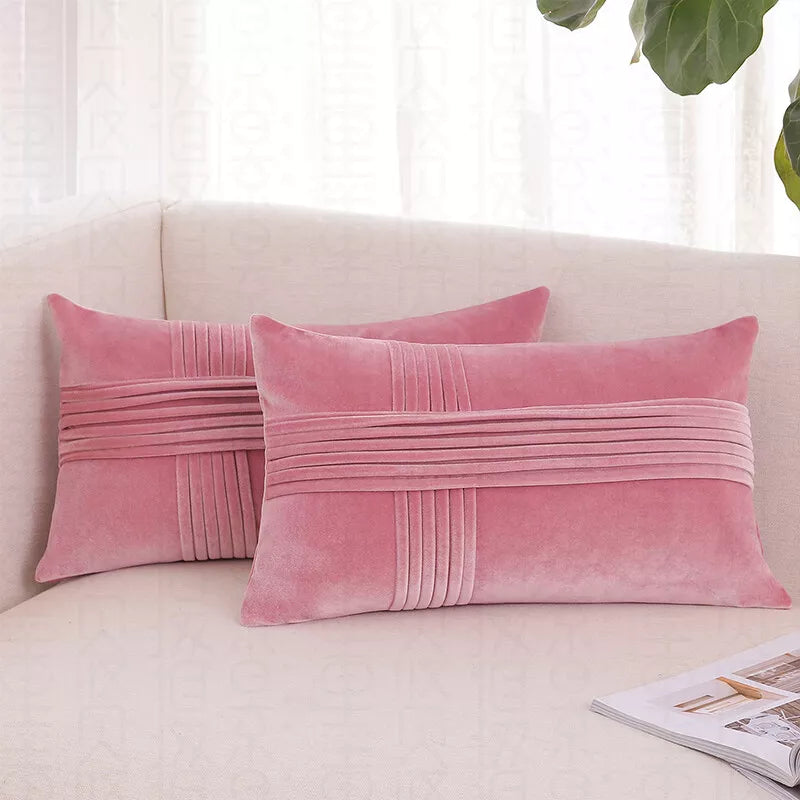 18x18" Velvet Throw Pillow Cover Sofa Car Throw Cushion Covers Home Decor 2 pk