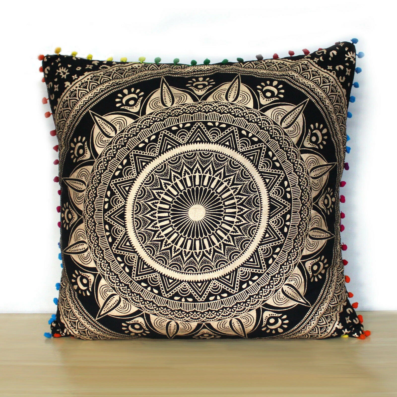 Set Of 2 Cotton Cushion Cover Mandala Couch Pillow Cases Home Decorative Pillows
