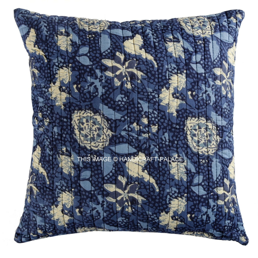 Indian Handmade Kantha Cotton Cushion Cover Bed Pillow Cases Sofa Throw-16"