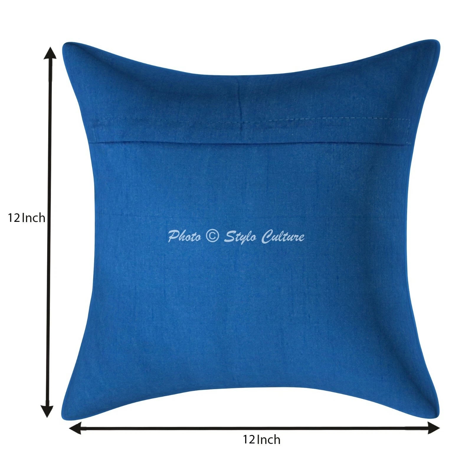 Indian Peacock Brocade Cushion Cover Handmade Sofa Pillow Case Cover Throw 12"