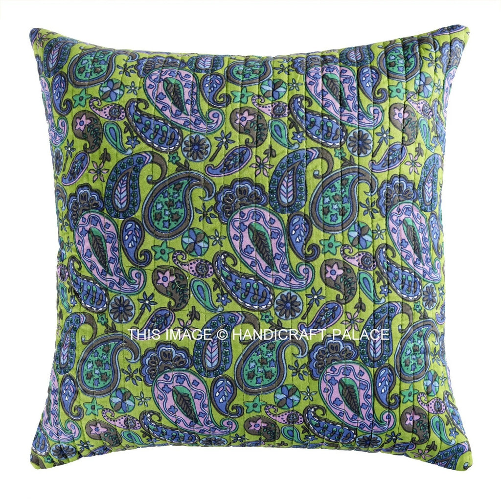 Indian Handmade Kantha Cotton Cushion Cover Bed Pillow Cases Sofa Throw-16"