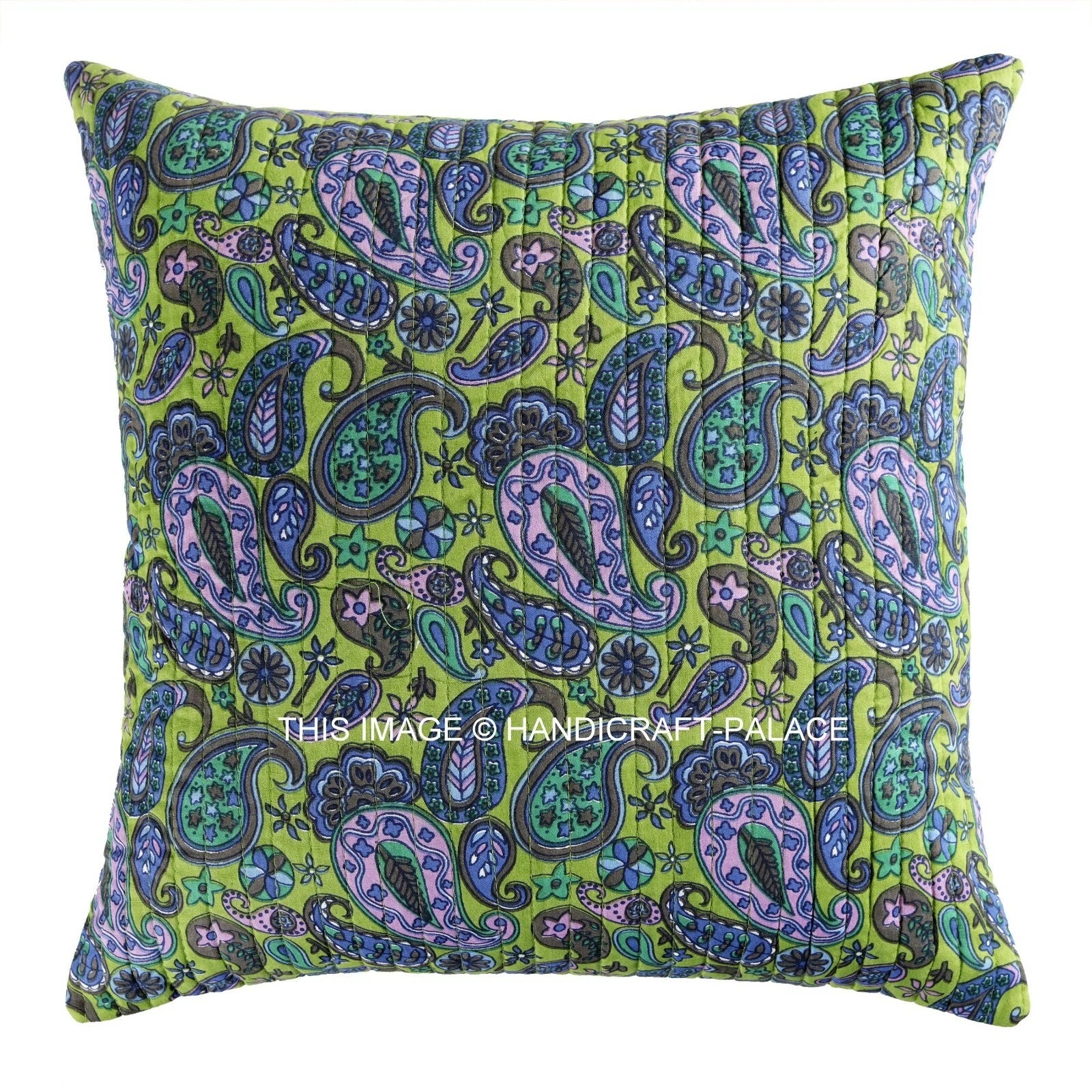 Indian Handmade Kantha Cotton Cushion Cover Bed Pillow Cases Sofa Throw-16"