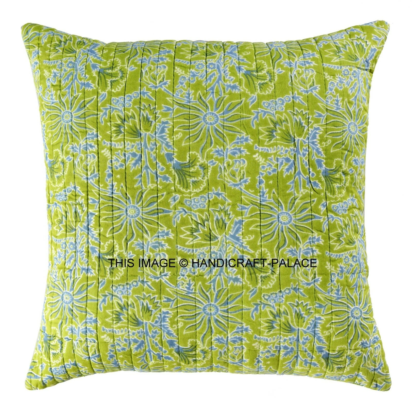 Indian Handmade Kantha Cotton Cushion Cover Bed Pillow Cases Sofa Throw-16"