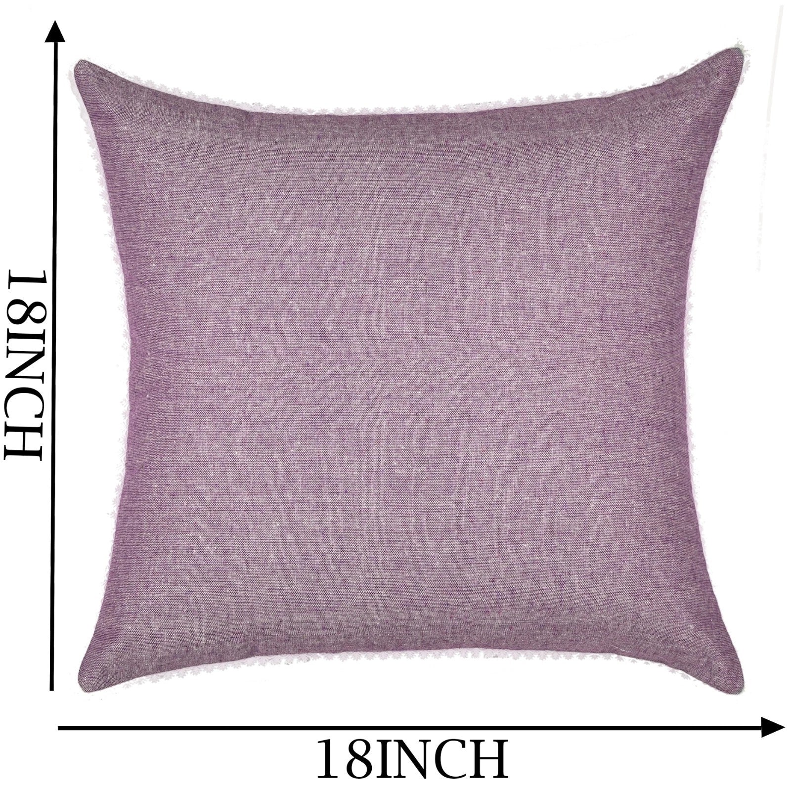 Cushion Cover Home Sofa Decor Cotton Throw Pillow Case Covers Solid with Lace S5