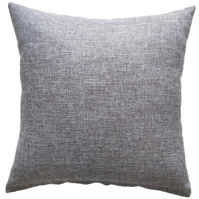 Solid Linen Cushion Cover Throw Pillow Cases for Couch Sofa Bed 16" 18" 20"
