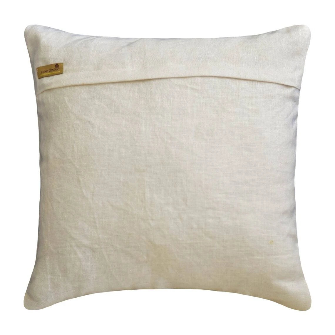 Couch Cushion Case Ivory 16"x16", Bed Decor Linen Geometric - Gold Accord