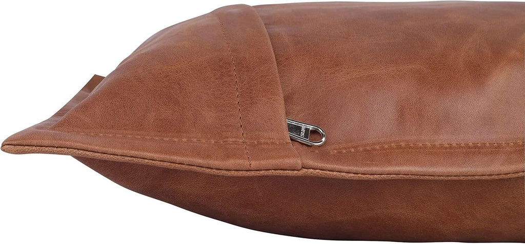Luxury lambskin leather Yellow Crunch box Pillow Cover For Sofa Cushion & lounge