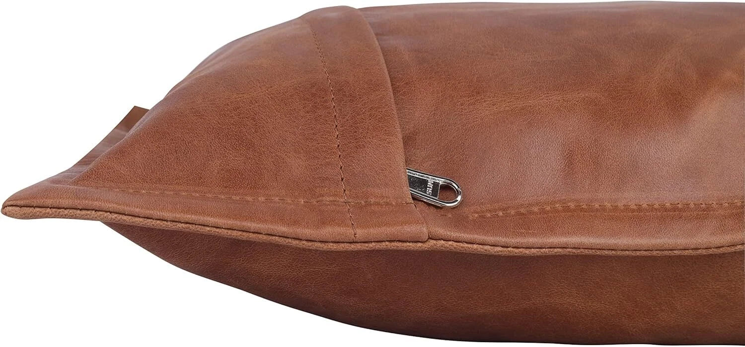 Luxury lambskin leather Yellow Crunch box Pillow Cover For Sofa Cushion & lounge