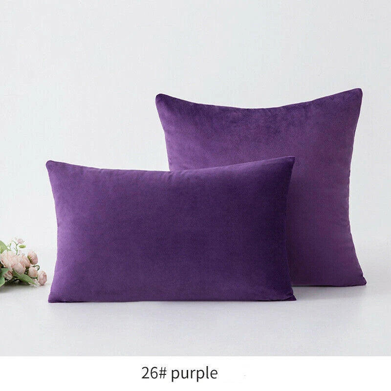 18" 20" 24" 16" Velvet Soft Cushion Cover Throw Pillow Cases Sofa Bed Home Decor
