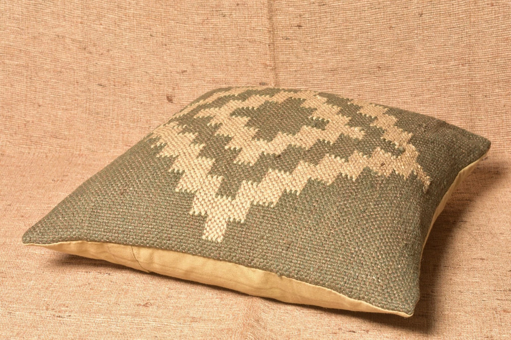 Indian Jute Wool Kilim Cushion Cover Vintage Look Your Home Pillow cover throw