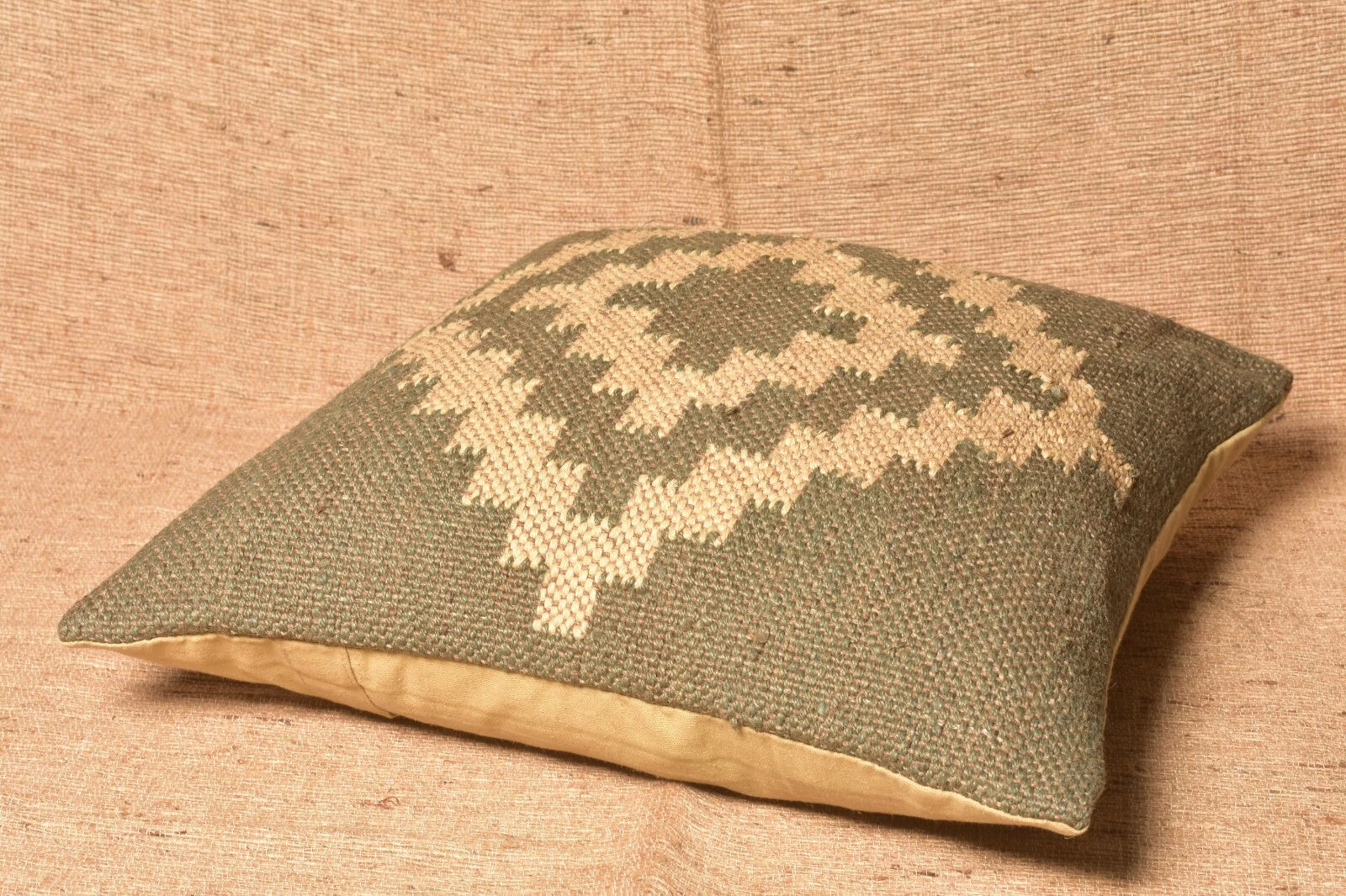 Indian Jute Wool Kilim Cushion Cover Vintage Look Your Home Pillow cover throw