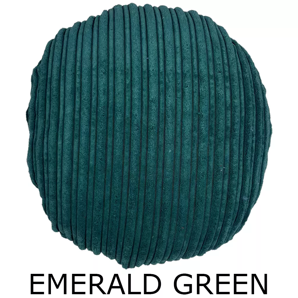 Premium Circle Jumbo Cord Cushion Cover Round Pillow Case Soft Handmade Sofa Bed