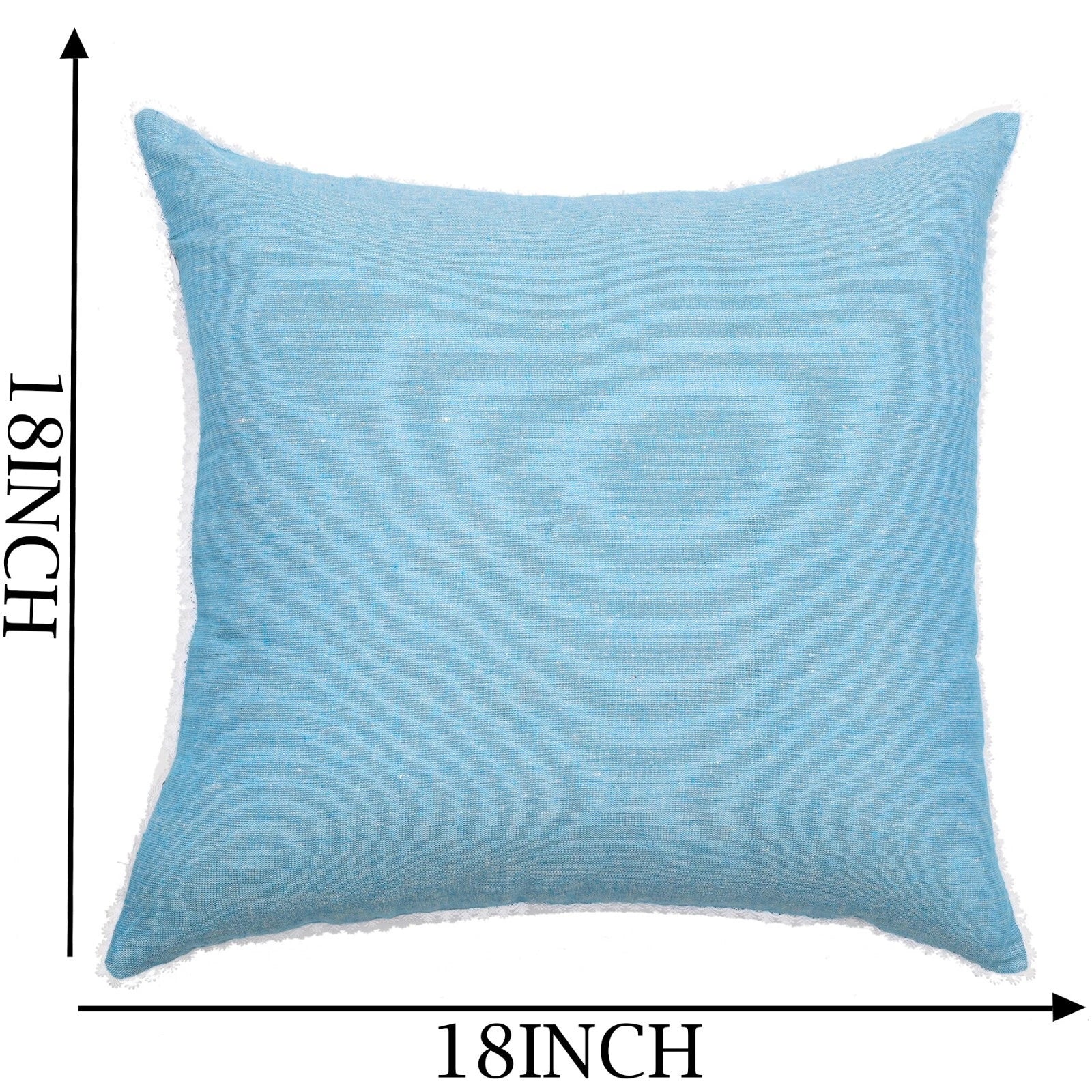 Cushion Cover Home Sofa Decor Cotton Throw Pillow Case Covers Solid with Lace S5
