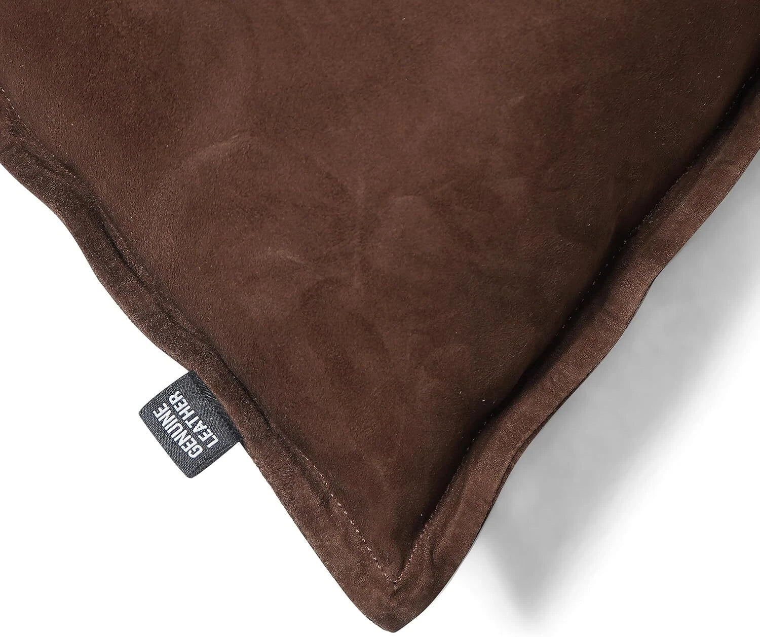 Natural lambskin leather Mid Brown Box pillowcase Sofa Cushion & Living&Bed Room