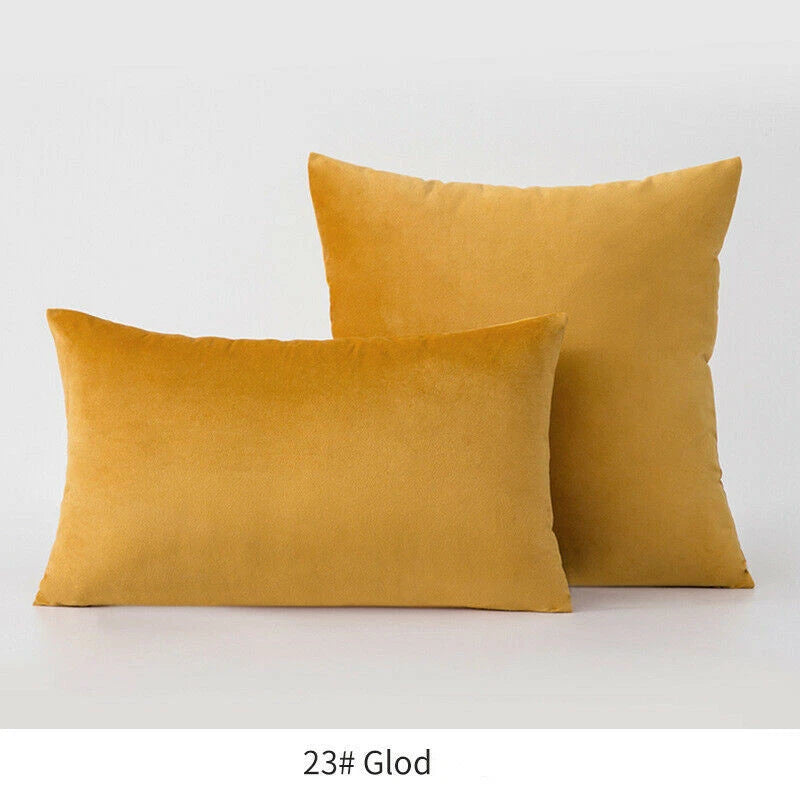 18" 20" 24" 16" Velvet Soft Cushion Cover Throw Pillow Cases Sofa Bed Home Decor