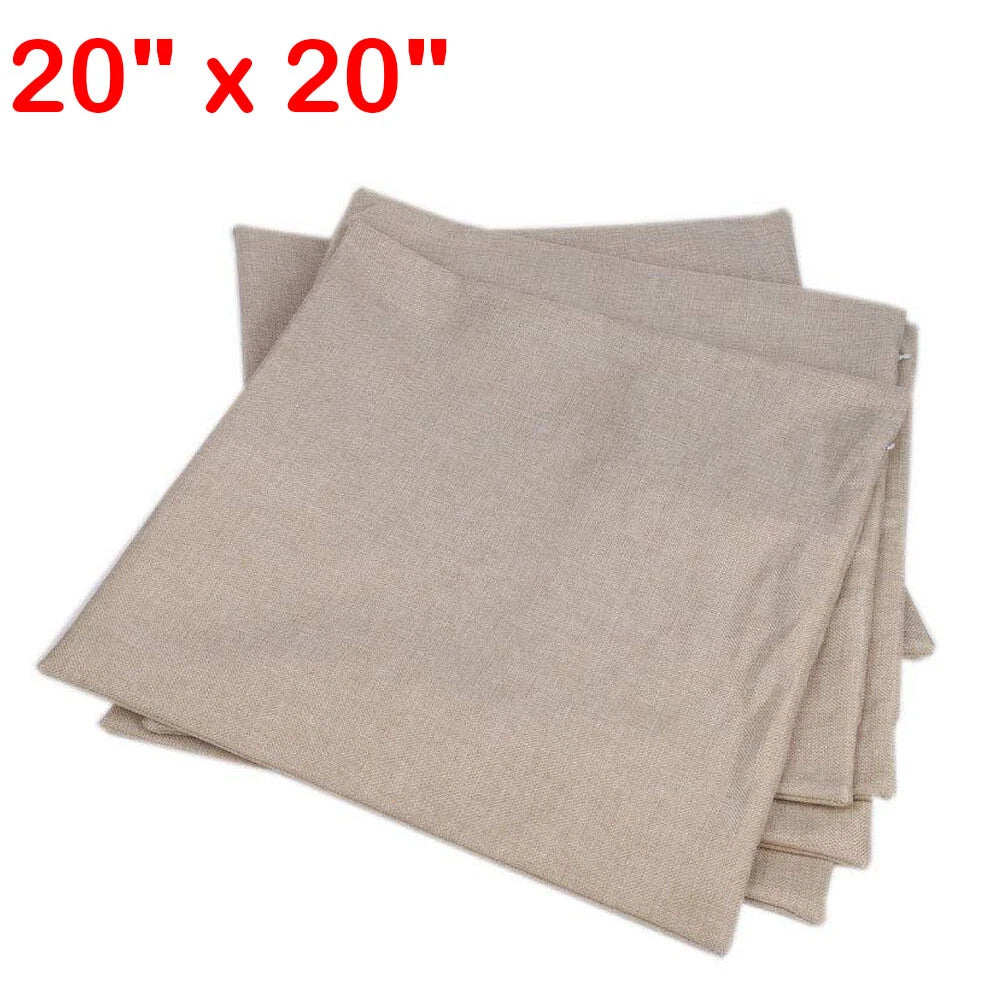 16"/18"/20" Linen Sublimation Blank Pillow Case Throw Cushion Cover Home Sofa