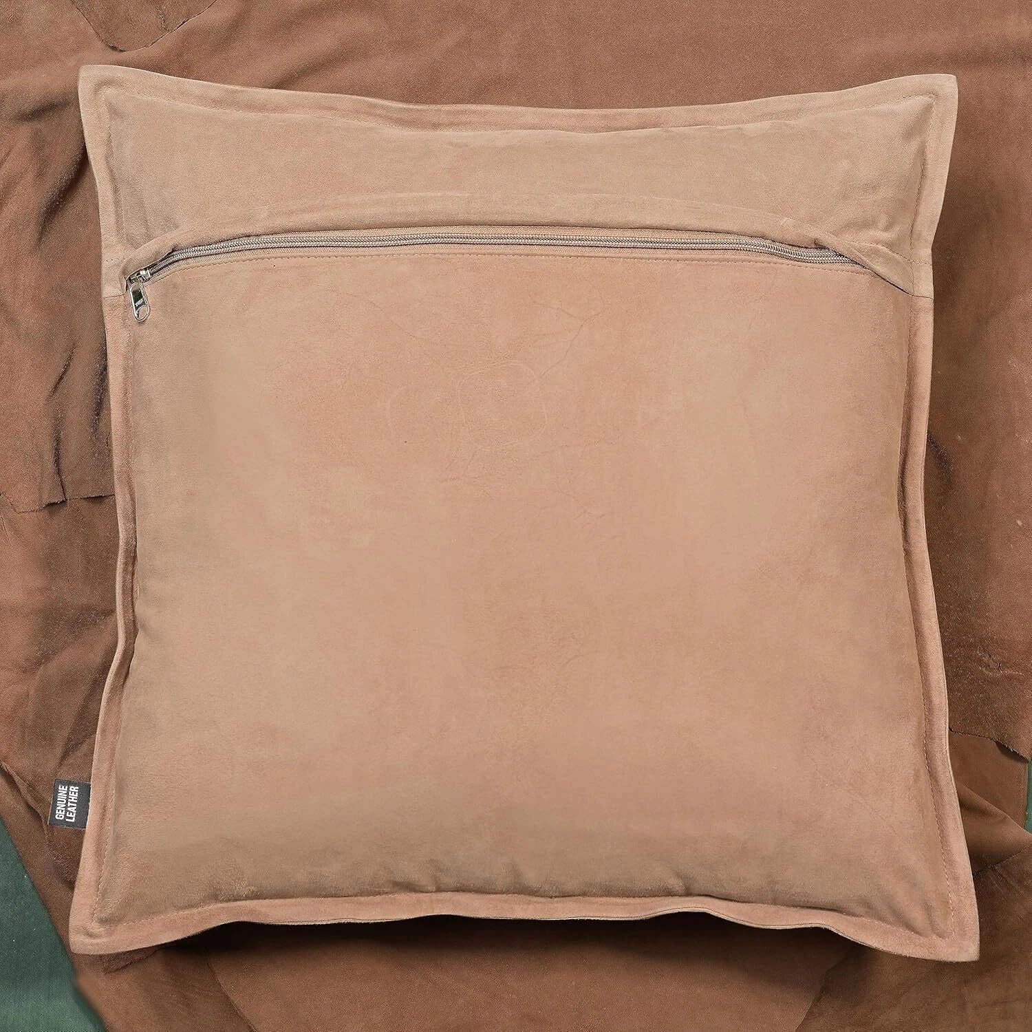 Luxurious lambskin Dusty Beige Box pillowcase Sofa Cushion & Living & Bed Room