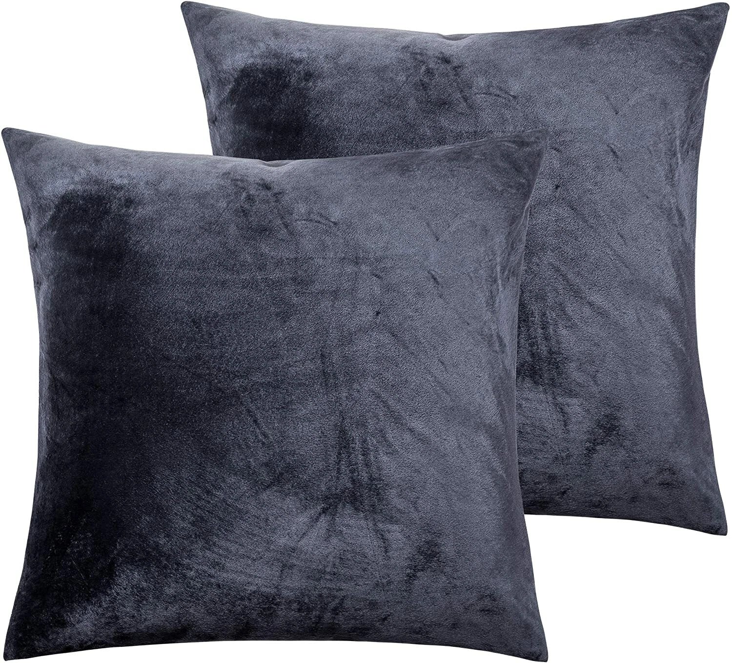 Ultra Soft 100% Velvet Throw Pillow Covers 2 Pack Home Sofa Decor Cushion Covers