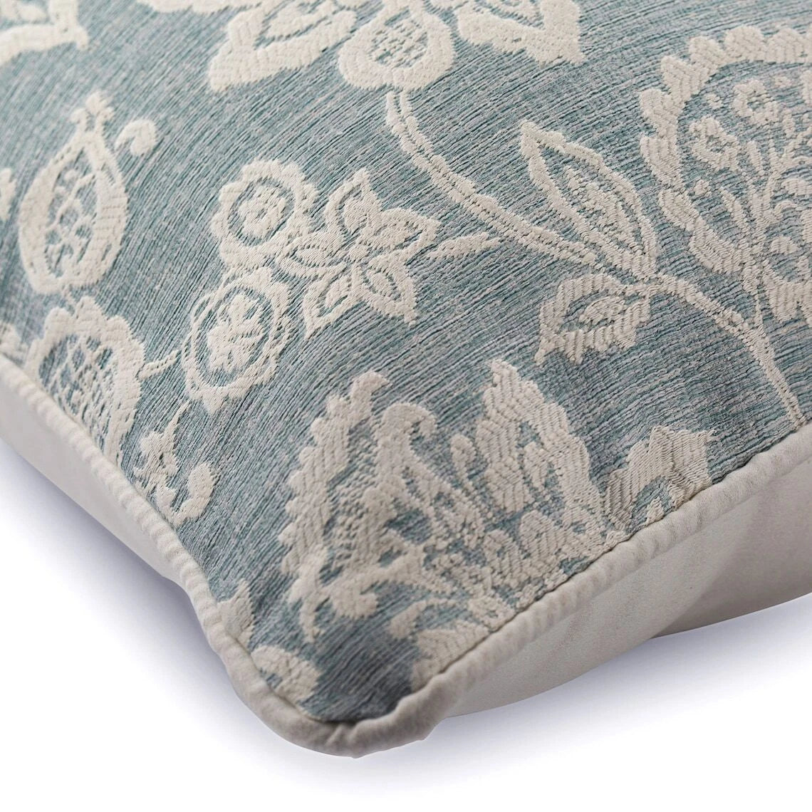 Sofa Cushion Case Blue 16"x16", Bed Decor Cotton Fabric - Vintage Fleur