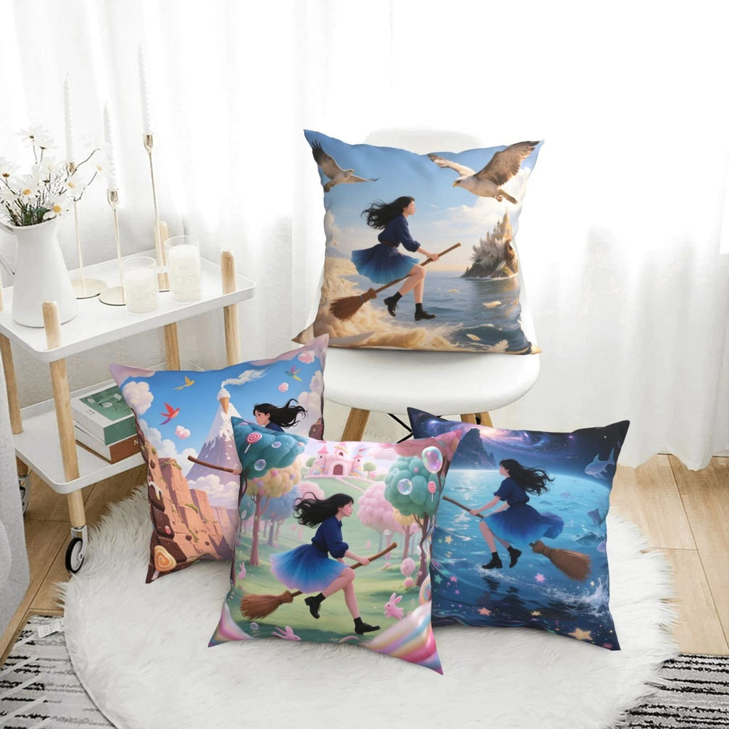 Set of 4 Sofa Throw Pillow Cover Couch Bed Cushion Cover Gift Dreamlike Decor