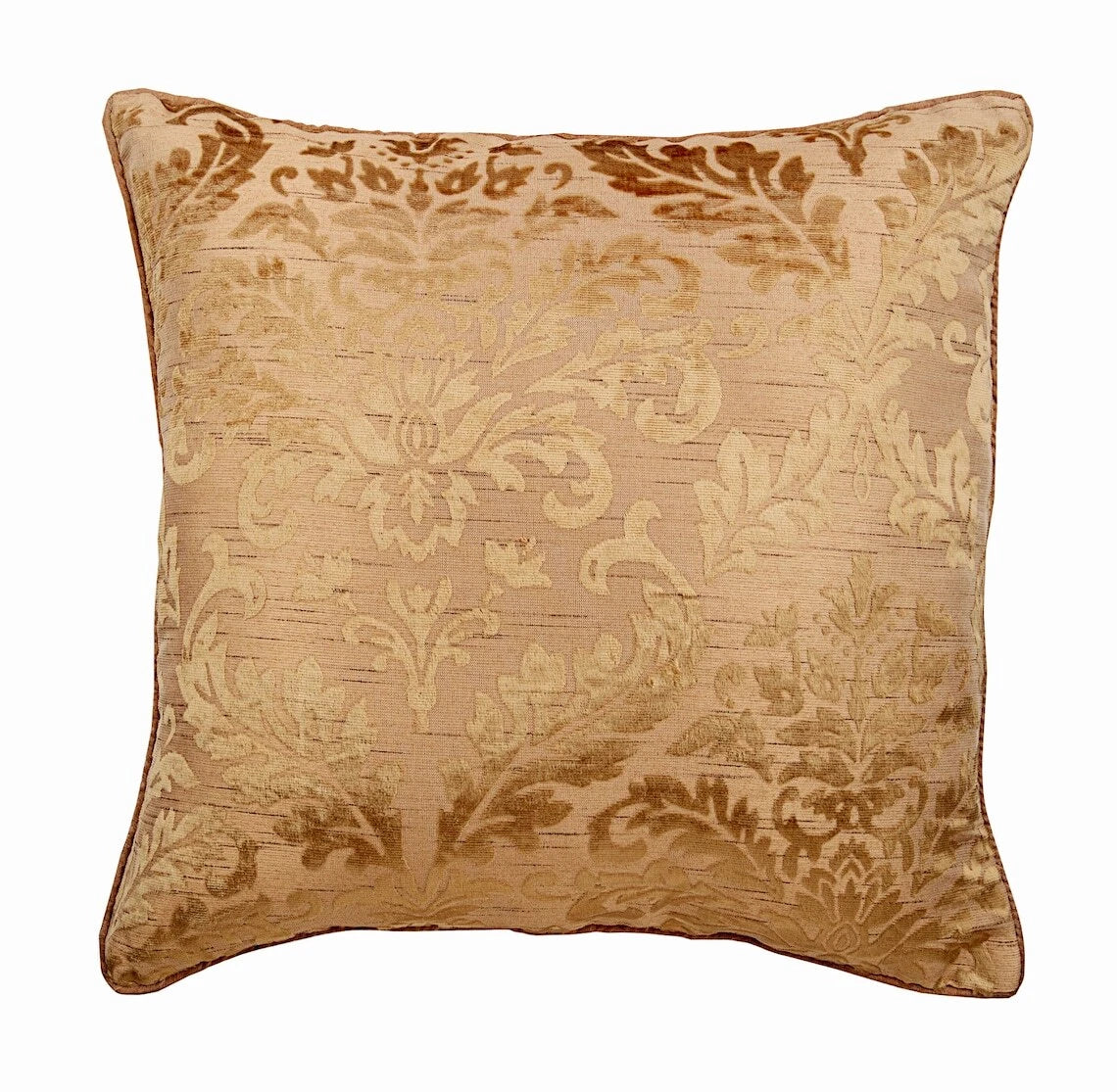Decorative Sofa Cushion Case Pink 16"x16", Bed Decor Velvet - Peachy Beige