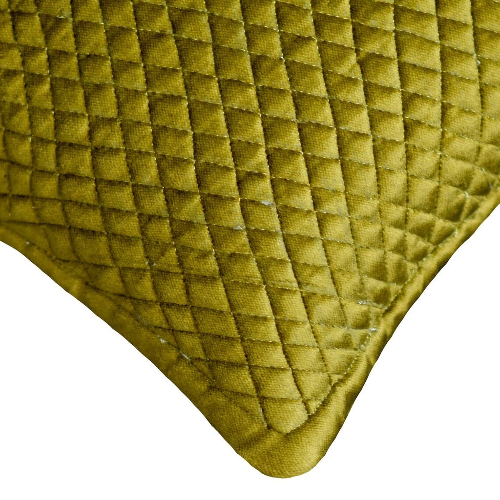 Couch Cushion Case Green 16"x16", Bed Decor Velvet Fabric - Chartreuse Energy