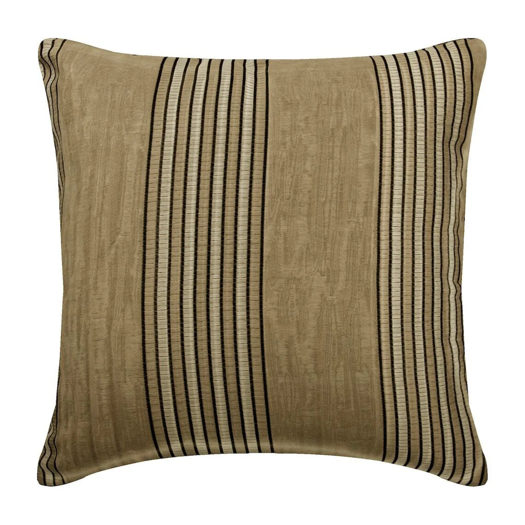 Sofa Cushion Cover Beige 16"x16", Bed Decor Silk Fabric - Parched Earth