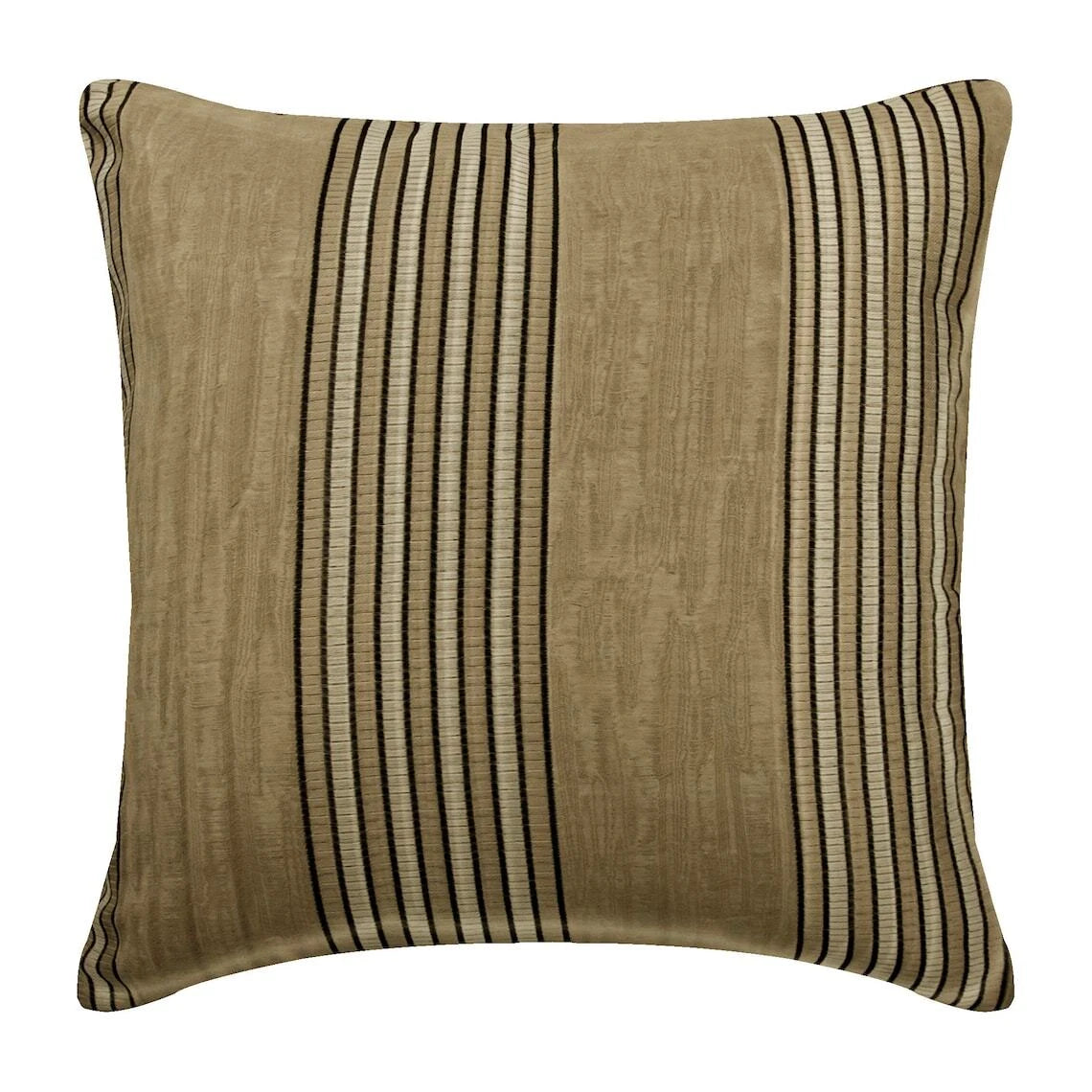 Sofa Cushion Cover Beige 16"x16", Bed Decor Silk Fabric - Parched Earth