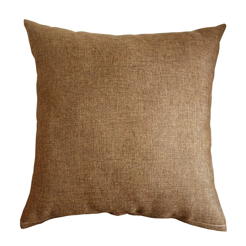 Solid Linen Cushion Cover Throw Pillow Cases for Couch Sofa Bed 16" 18" 20"