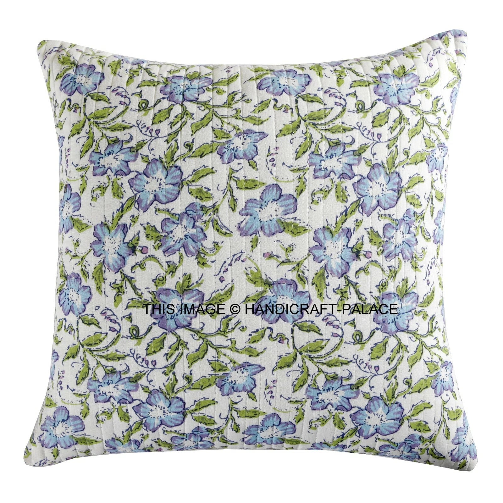 Indian Handmade Kantha Cotton Cushion Cover Bed Pillow Cases Sofa Throw-16"