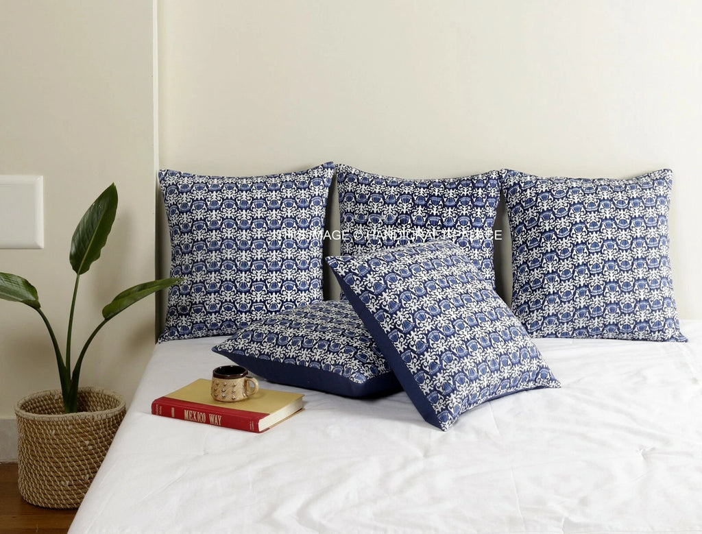 Indian Handmade Kantha Cotton Cushion Cover Bed Pillow Cases Sofa Throw-16"